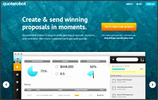 QuoteRobot Web Design Proposal Software