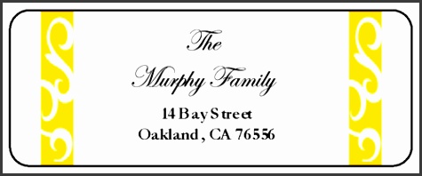 OL875 2 625" x 1" Savannah Collection Orange Wedding Address Label