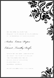 A7 Printable Invitation · Colonial Stencil Wedding Invitations · A7 Microsoft Word Template