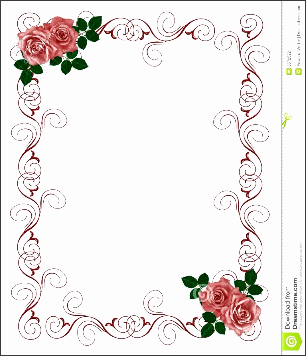 Floral Blank Wedding Invitation Templates