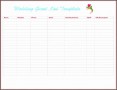 6  Wedding List Template