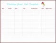 6  Wedding List Template