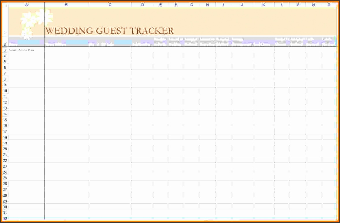 wedding guest list template excel Resume Builder