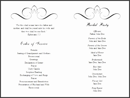 Wedding Program Templates Search Results Calendar 2015