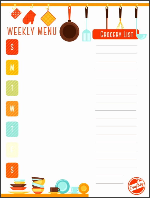 Weekly Meal Planner Template