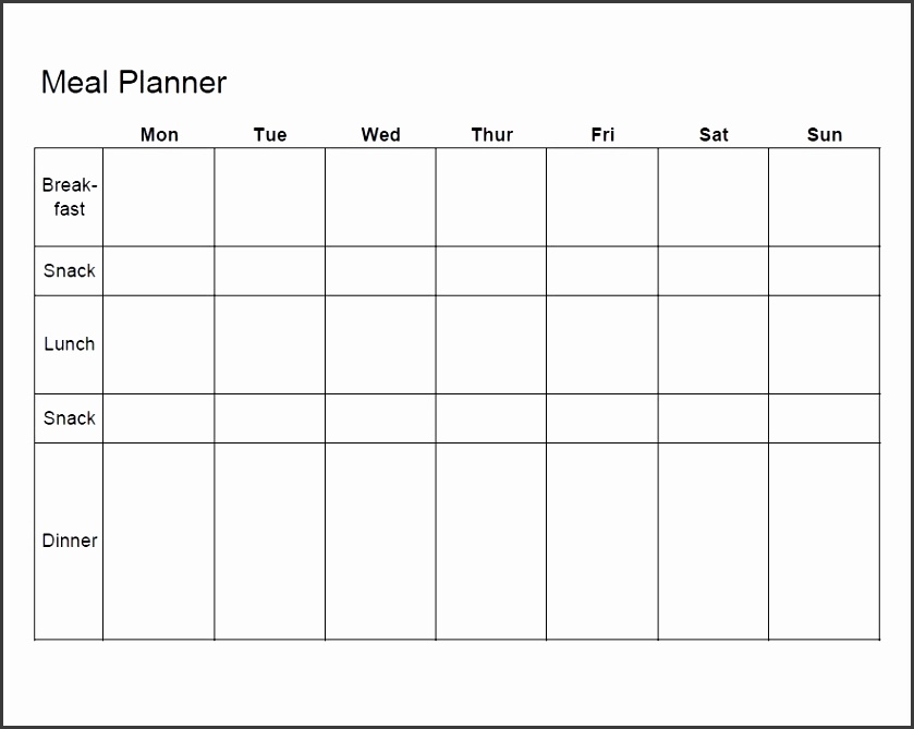 Printable Meal Plan Template 03