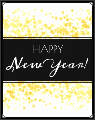 OL162 3 75" x 4 75" "Happy New Year " Wine Bottle · "