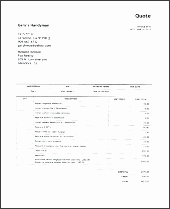 invoice template free handyman invoice template 6 handyman invoice template free sample example format invoice template free