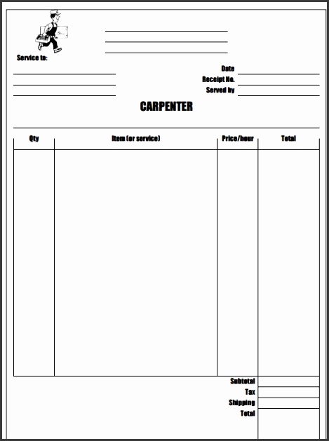 carpenter invoice template 22