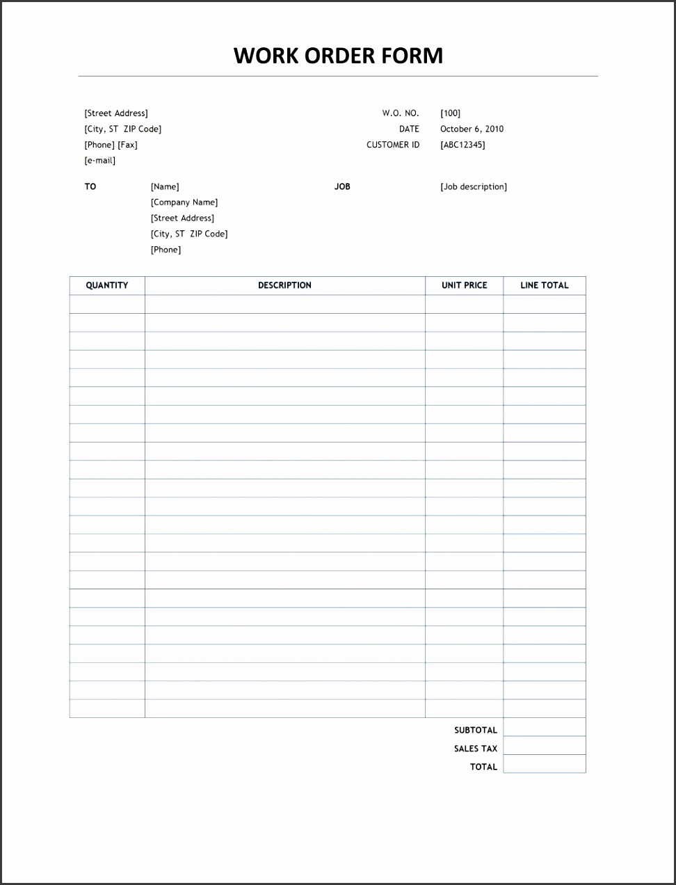 work order form template for microsoft word format vlashed 1024x1326