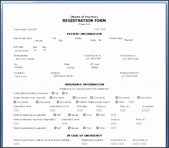 word forms template printable registration form template 70 hMVoJs