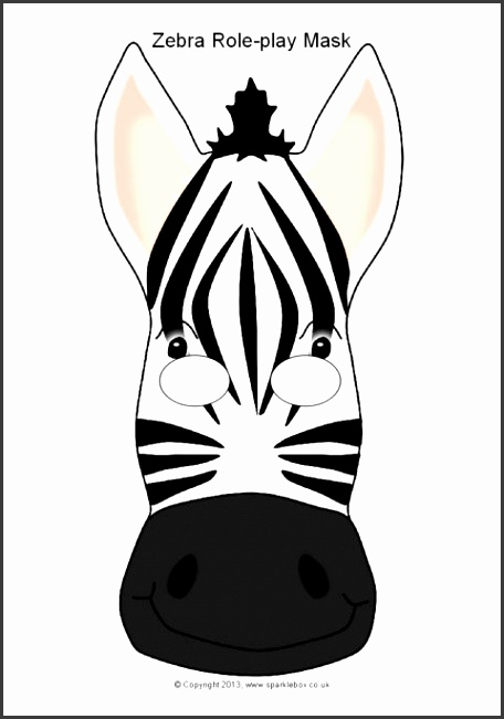Zebra Role Play Masks SB9864