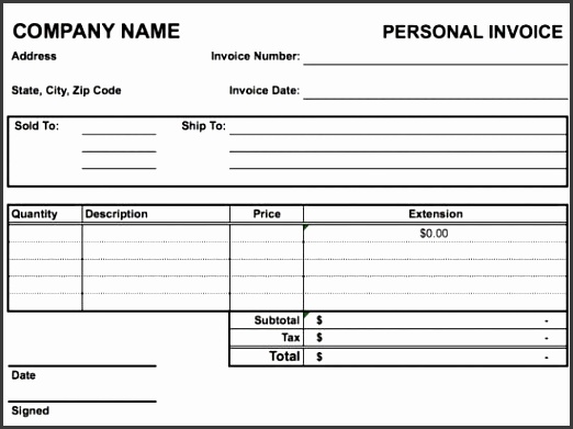 Printable Invoice Template Excel New 1099 Invoice Template