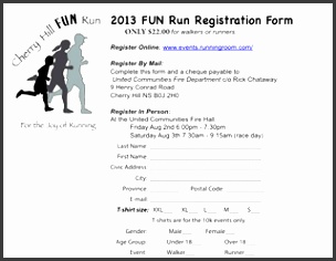 5K Run Registration Form Template
