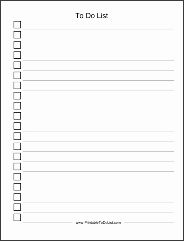 List of Things to Do