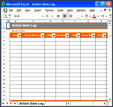Action List Template Excel Free Action Item List Excel Template