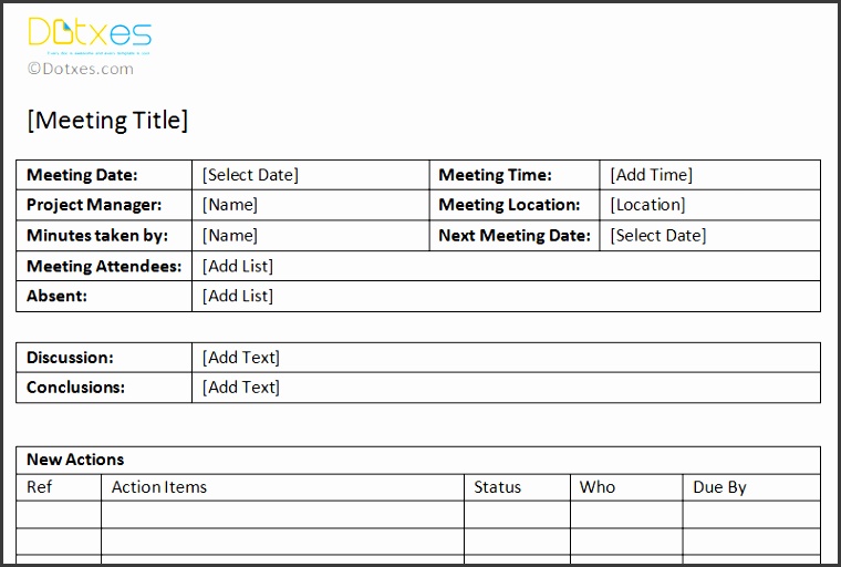 Action item meeting minutes template Featured Image