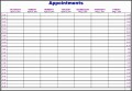 5  Appointment List Template