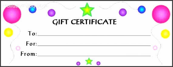 Templates for Gift Certificates Inspirational Sample Birthday Gift Certificate Template Gift Card Template Free