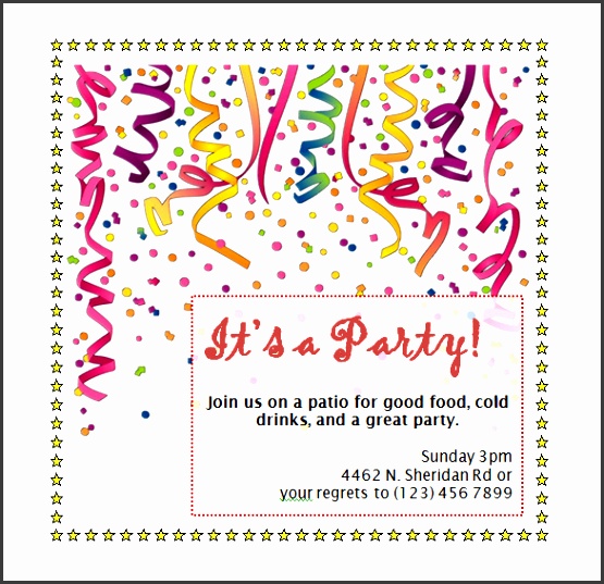 Birthday Party Invitation Template Word Free Invitation Templates Word Party Invitations Wonderful Party