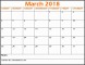 8  Blank Calendar Template 2018 March