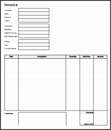 free printable invoice form free printable invoice template 9 free word excel free blank invoice form