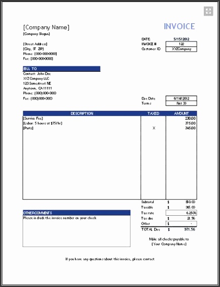 able invoice template free