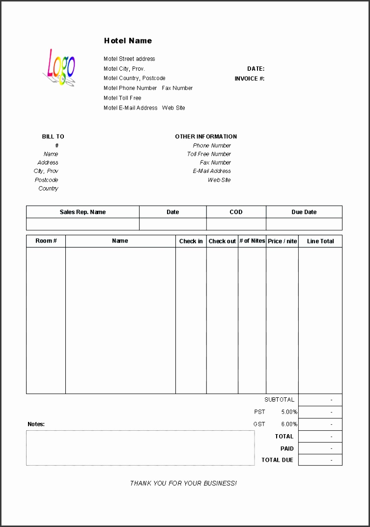 Small Business Invoice Template free