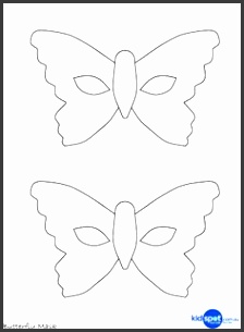 Butterfly mask template or coloring