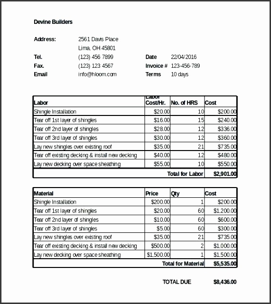 sample catering invoice roofing invoice templates catering invoice template word with roofing estimate template sample