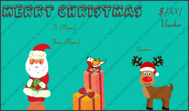 6 Christmas Gift Voucher Template - SampleTemplatess - SampleTemplatess