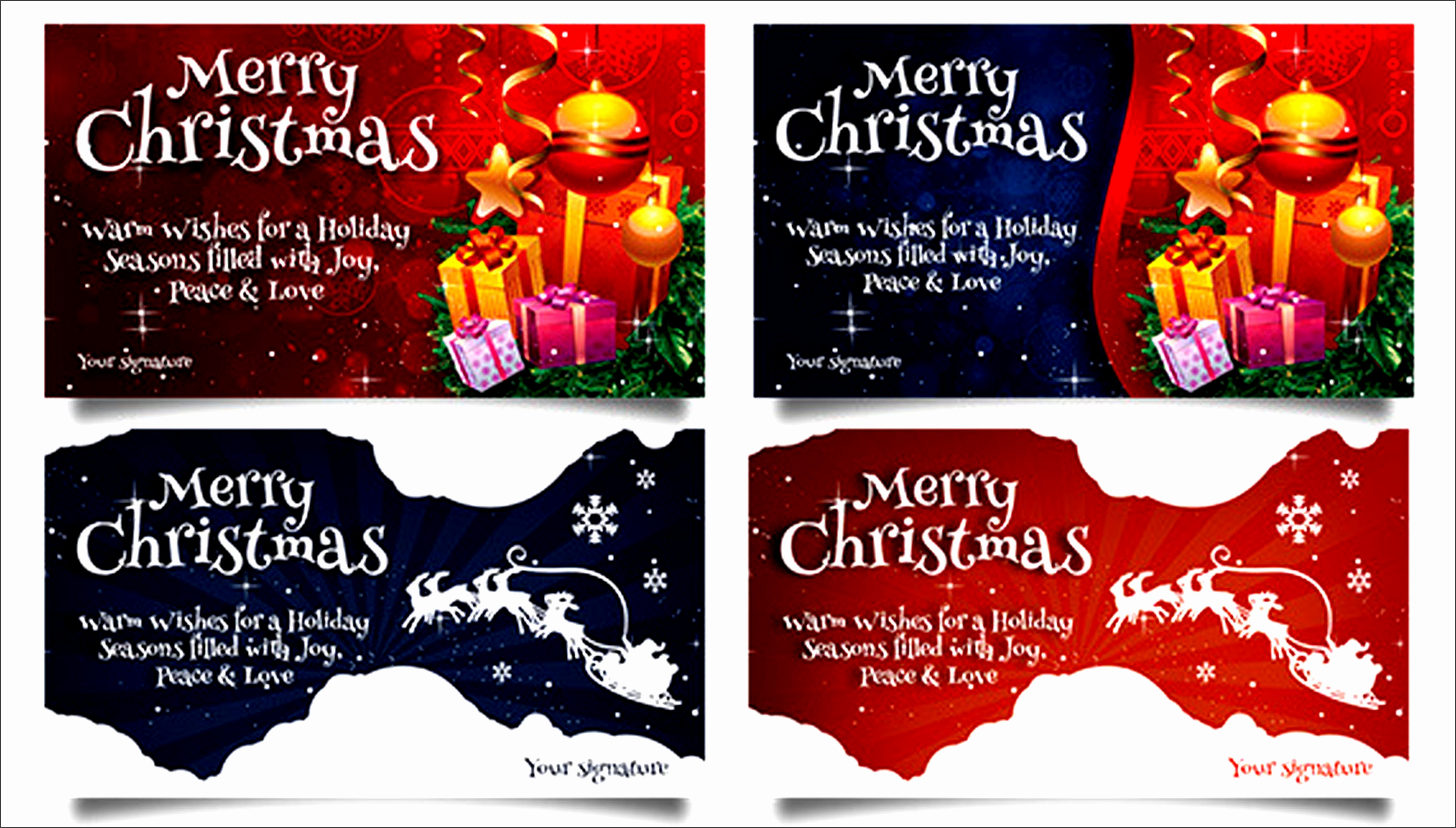6 Christmas Powerpoint Animated Cards