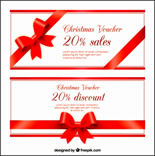 Christmas Voucher Discount Template Pack Free Vector