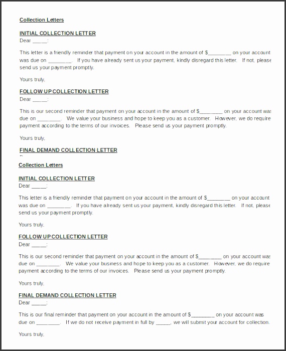 Simple Collection Letter Template