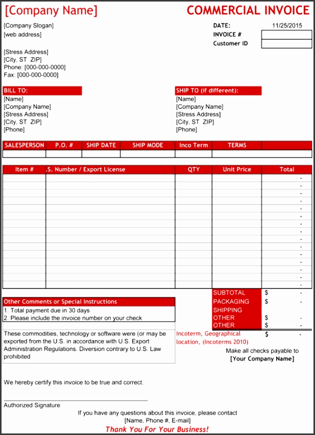 5 mercial Invoice Templates to Stay Professional ajs3j mercial Invoice Template 01