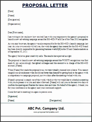 Formal Business Proposal Letter
