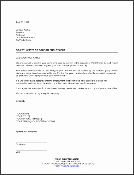 Letter Confirming Employment 1 Fill in the Blanks 2 Customize Template 3 Save As Print Sign Done