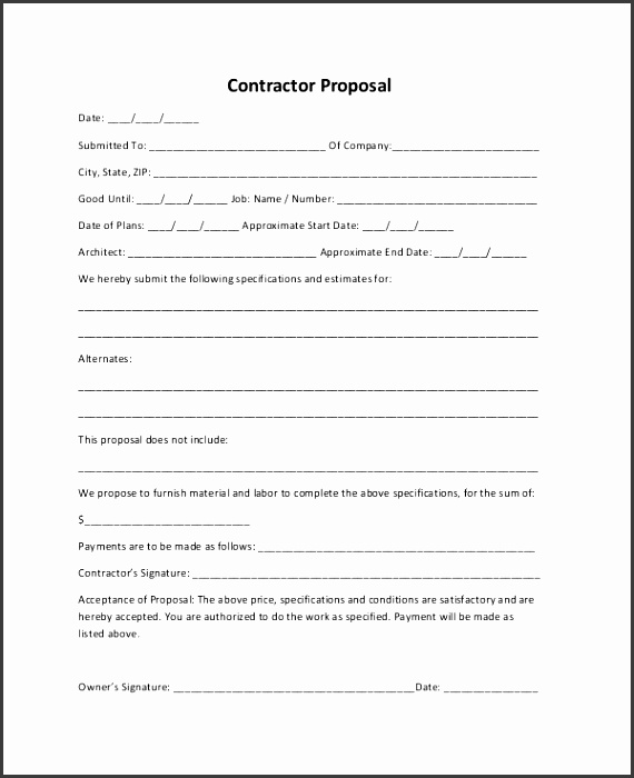 Sample Construction Proposal Forms 7 Free Documents In Pdf Doc