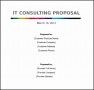 5  Consultant Proposal Template