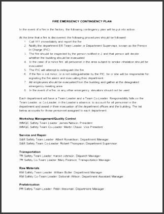 The Best Ways to Write a Contingency Plan wikiHow gqjw4 Sample Contingency Plan for Fire