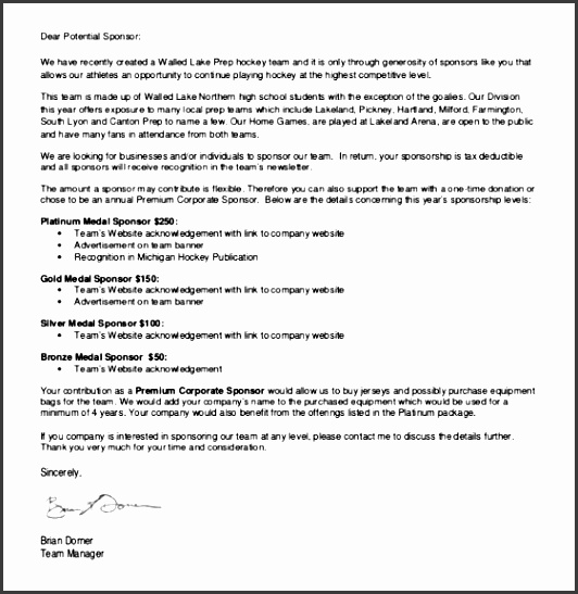 Sponsorship Letter & Sponsorship Proposal Templates Ealwd New Corporate Sponsorship Letter Sponsorship Letter Template 08 40
