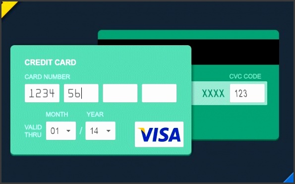 Flat Style Credit Card PSD