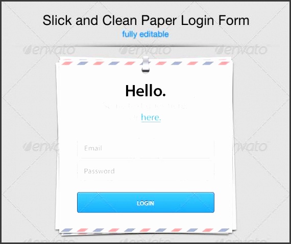 Clean Login Form HTML Template Download