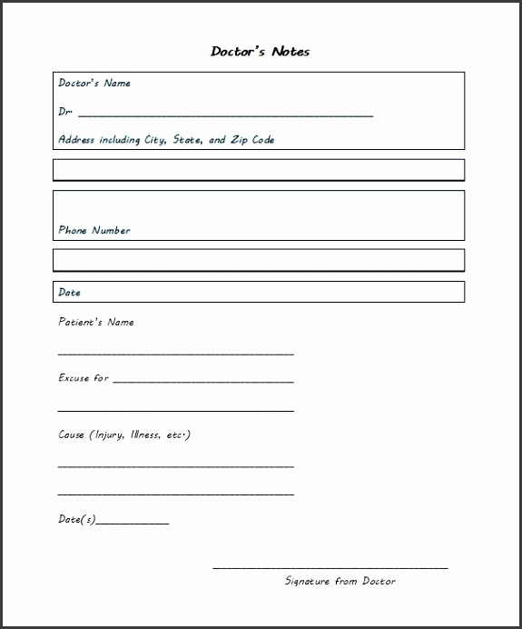 21 Free Doctor Note Excuse Templates Template Lab