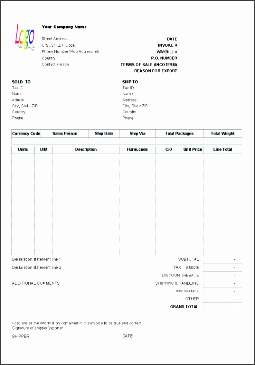 mercial Invoice Template Free and software reviews CNET Download