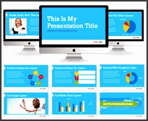 Simple Blue PowerPoint template Preview template