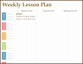6  Editable Weekly Lesson Plan Template