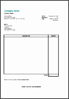 sample blank invoices