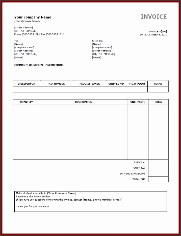 invoice template word free example invoice template 2016 officialletterformatp