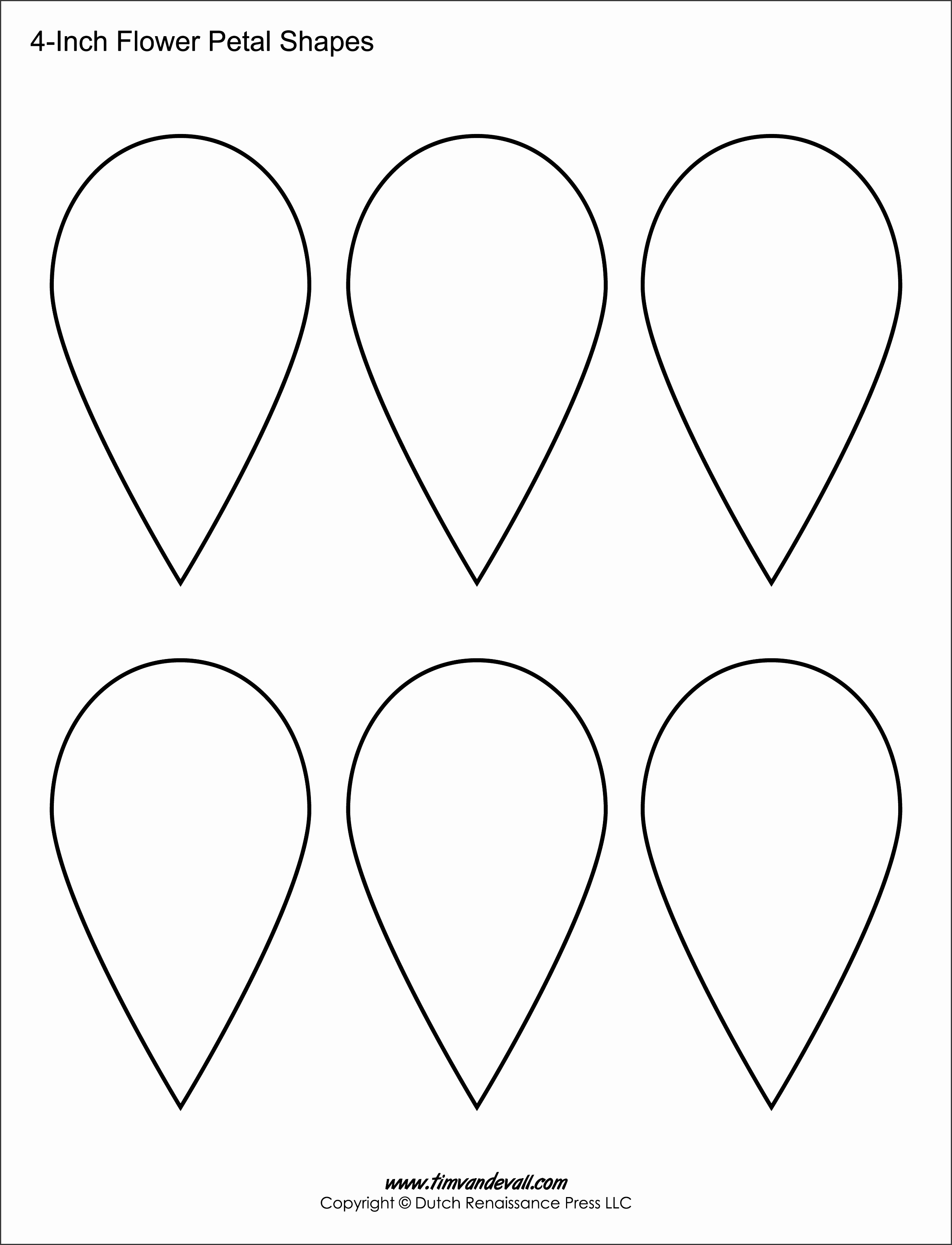 Flower Petal printable sheet
